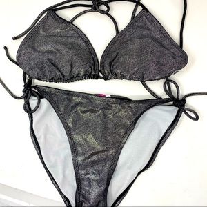 Op ocean pacific black metallic amazing 👙 bikini!